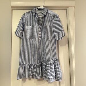 Zara stripped ruffled mini dress